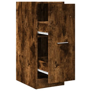 Mobiletto da farmacia multifunzionale 30 x 41 x 77 cm pratico e decorativo realizzato in legno composito finitura rovere affumicato 02_0050605