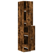 Mobiletto da farmacia classico pratico e multifunzionale in rovere affumicato con cassetti 30 x 41 x 175 cm legno composito 02_0055653