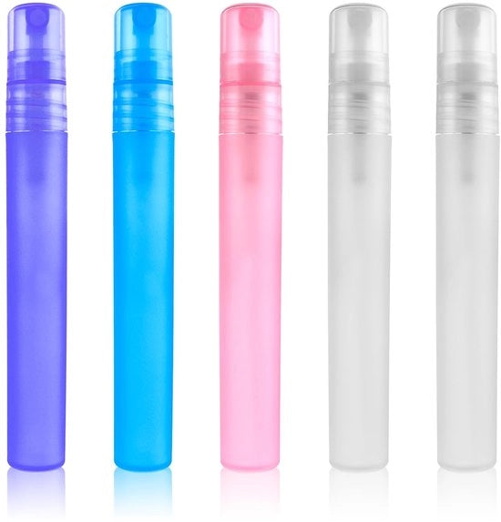 Mini Spruzzatore di Profumo Portatile - 10 ml, 5 Pezzi Flaconi Portatili per Viaggio