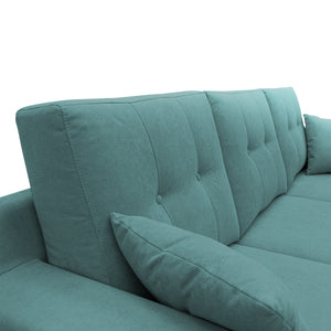 Danish Divano angolare REVERSIBILE in tessuto morbido impermeabile T02 237 cm petrolio