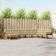 Set di divani da esterno 8 pz Bianco e Beige 3386872
