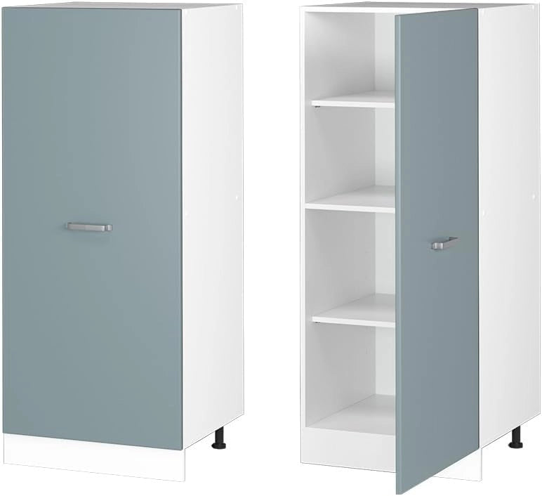 mobile cucina dispensa R-Line, Grigio-blu, 60 cm, per la libera combinazione all'interno di sistemi cucina modulari