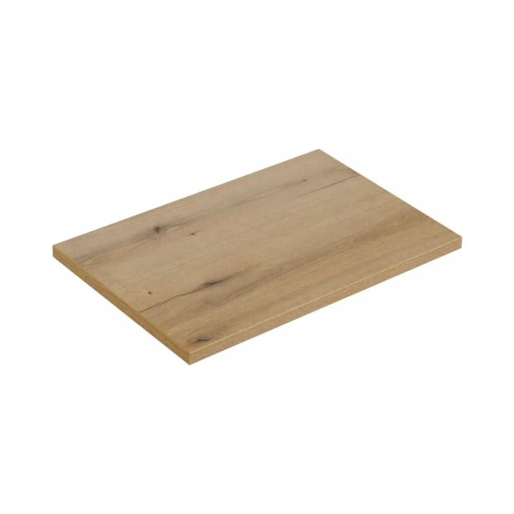 Set bagno VANO in rovere chiaro 80cm: mobile sottolavabo con cassetti e frontale scanalato + piano per lavabo