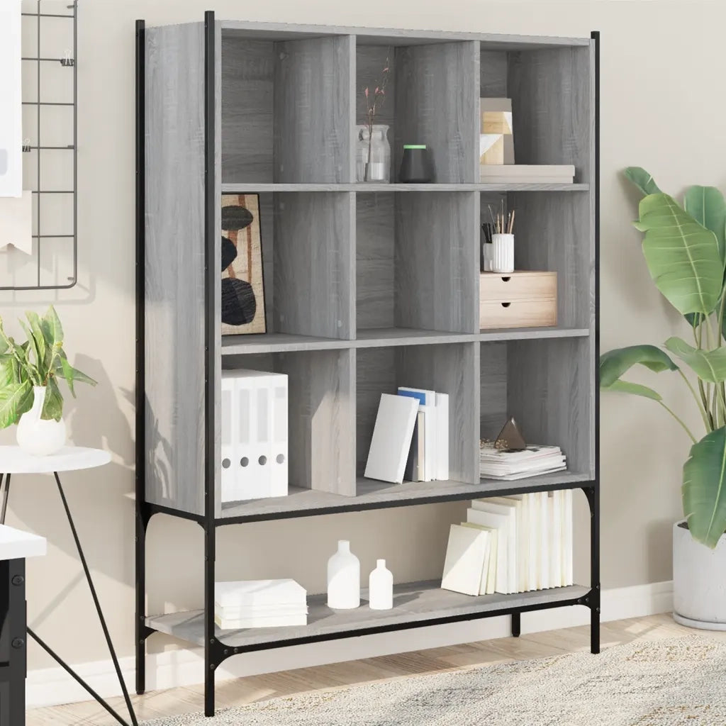 Libreria Grigio Sonoma 102x30x141,5 cm in Legno Multistrato 3214332