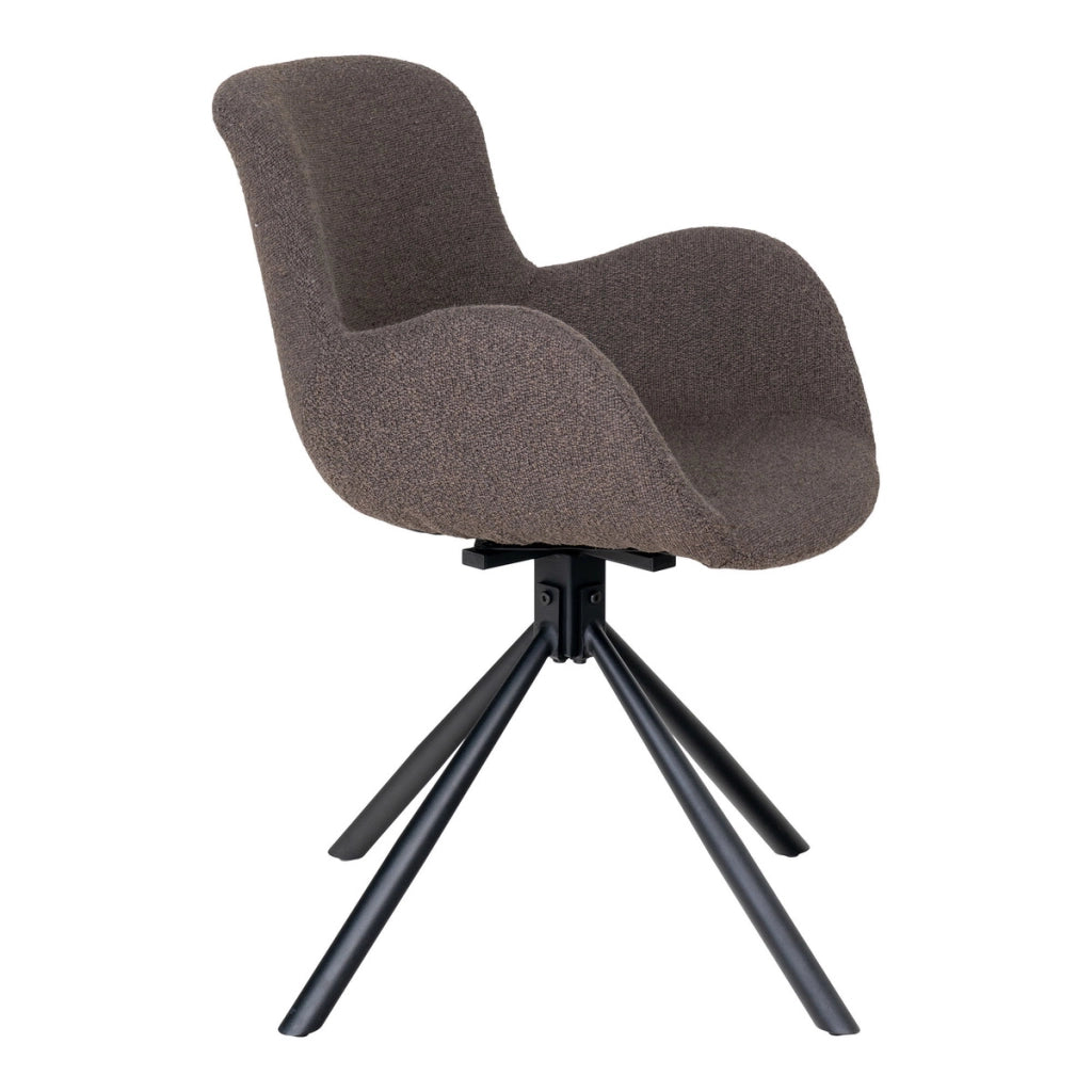Set di 2 Sedie Amorim, Marrone, Tessuto, 58x59x82,5 cm