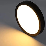 Lampada LED per soffitto - 8W Caldo Bianco - Piccola Lampada da Bagno - Impermeabile - Nero Ø17cm Lampada da Parete - Ronda per Corridoio, Balcone, Camera