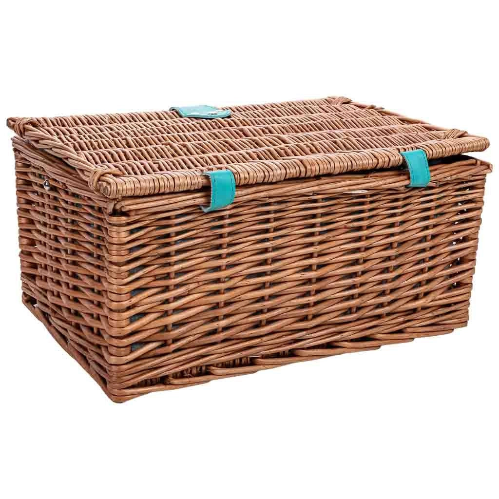Cestino da picnic per 4 persone, marrone, 40x28x18h cm
