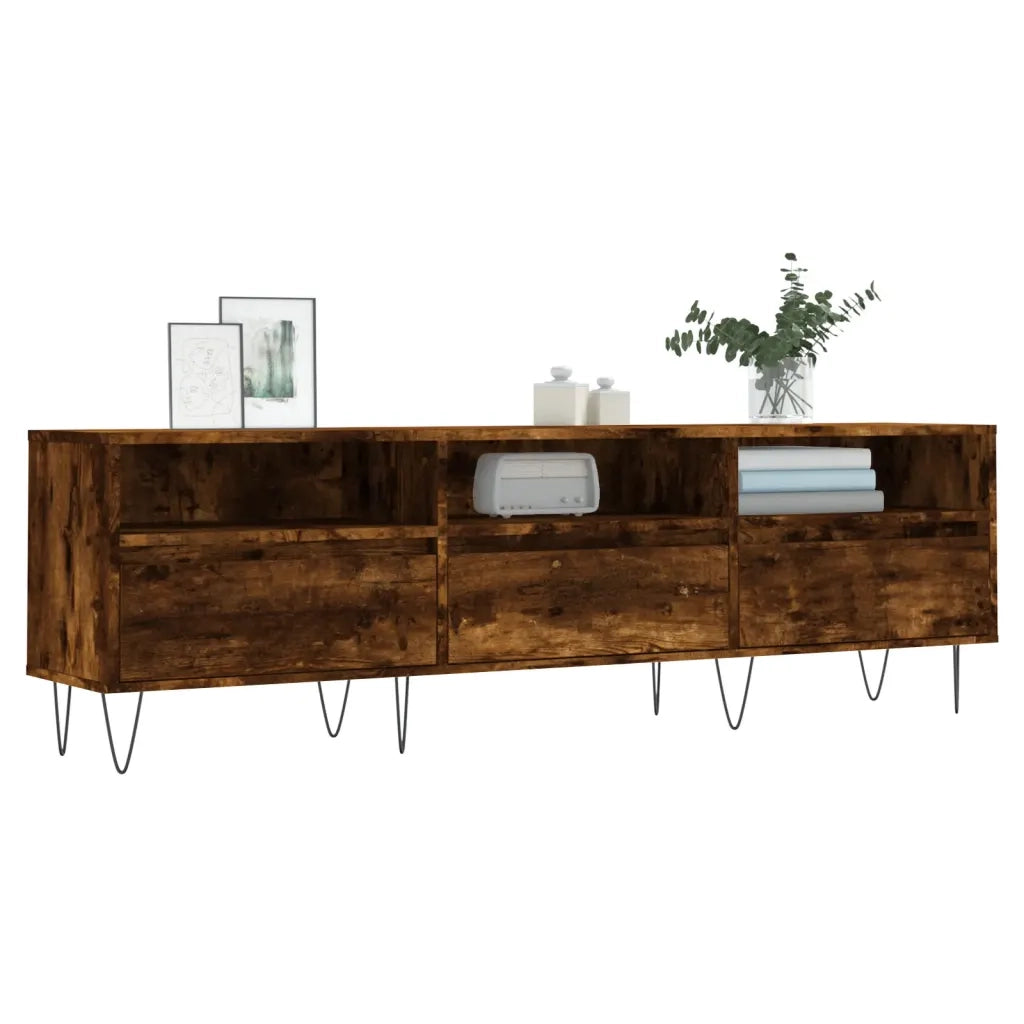 Mobile Porta TV Rovere Fumo 150x30x44,5 cm in Legno Multistratocod mxl 104897