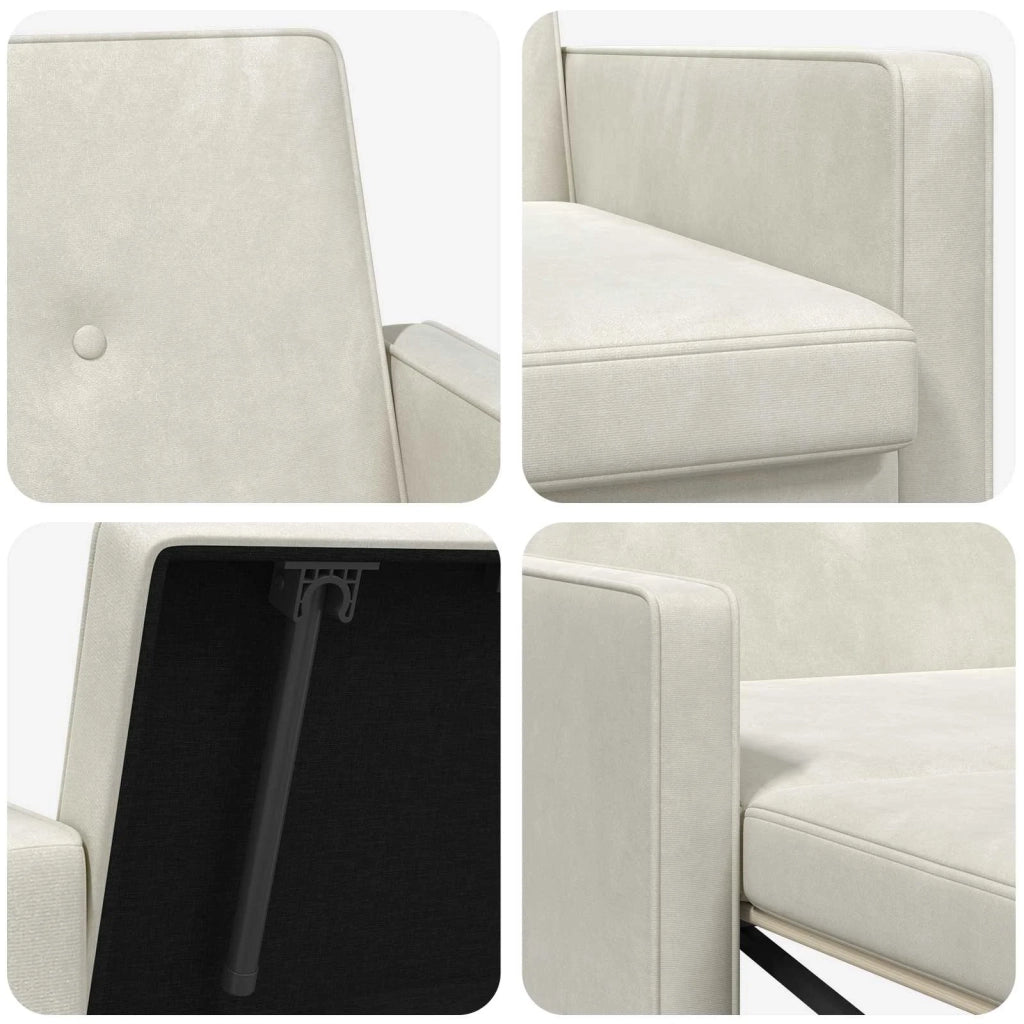 Divano letto Crema Tessuto
