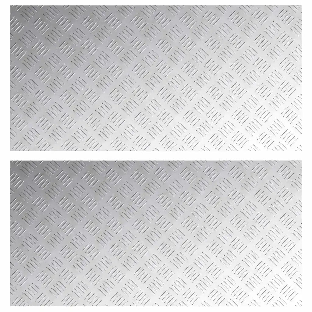 Gradini per Scale 2 pcs Argento 100 x 50 cm Alluminio 4104363