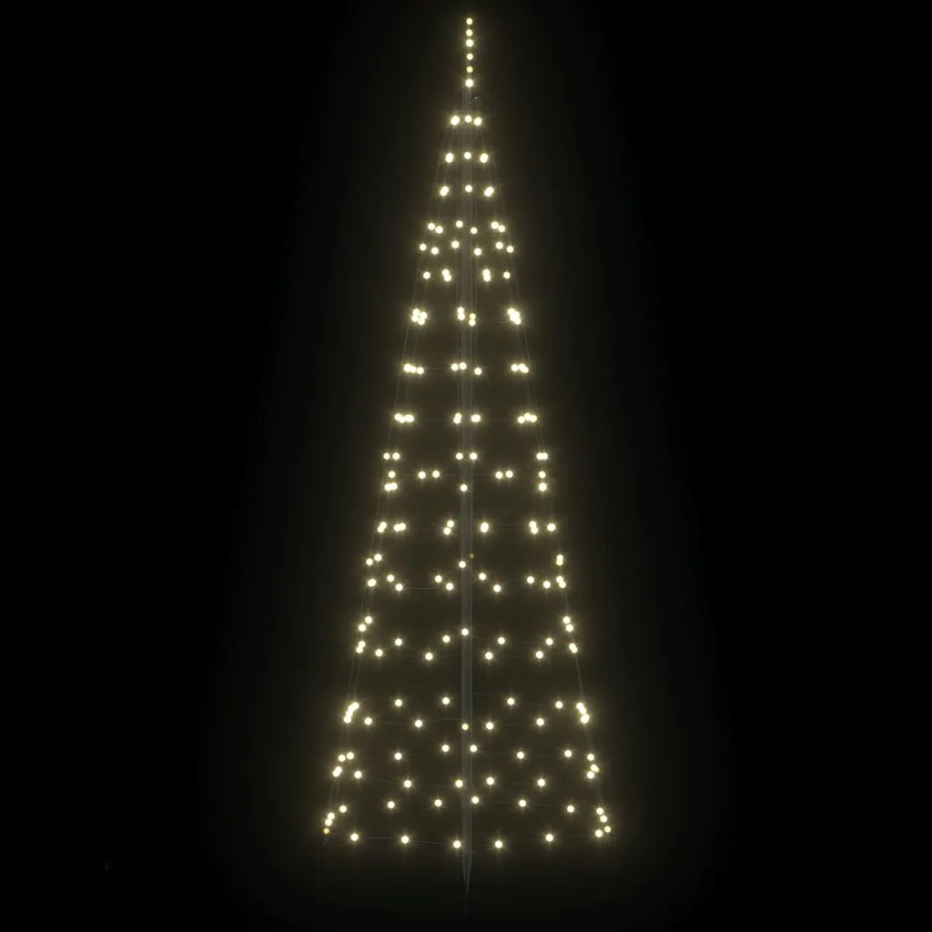 Albero di Natale LED con picchetti per il terreno Bianco caldo 42018749