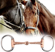 Ring di collegamento per cavalli in acciaio inox con anello di separazione in rame.