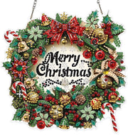 Decorazione per Parete con Ornamento in Cristallo - Kit di Decorazione per Bambini/Adulti - Inclusa Catena - Disegni Facili - Decorazione per Natale