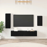 Set mobile TV 4 pcs Rovere Nero Legno multistrato 3393415