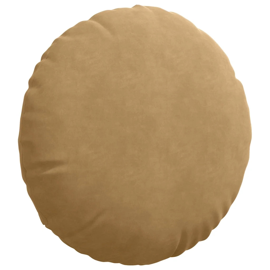 Cuscini per Seduta 2 pcs Marrone Ø50 x 19 cm Velluto 42014182