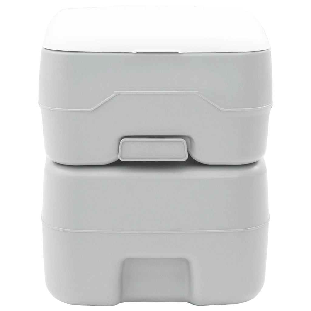 Toilette da Campeggio Corpo Grigio + Coperchio Bianco Non Applicabile