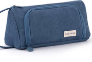 Etui per grandi capacità, tasca per scrivere, borsa per ragazze, ragazzi, adulti e adolescenti, regalo - blu
