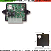 Decodificatore Elettronico Gestisce 1000 Utenti Lettori Universali KeyBit o Tastiere Digiten Antivandalo Decodifica Dallas Denver Aliment. 12/24V Uscita Relè 10A Bistabile e Impulsi da 250 ms a 27 Sec