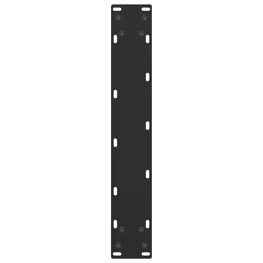 Gambe per tavolo da pranzo a forma di U 2 pz nere 50x(72-73) cm in acciaio 4013176