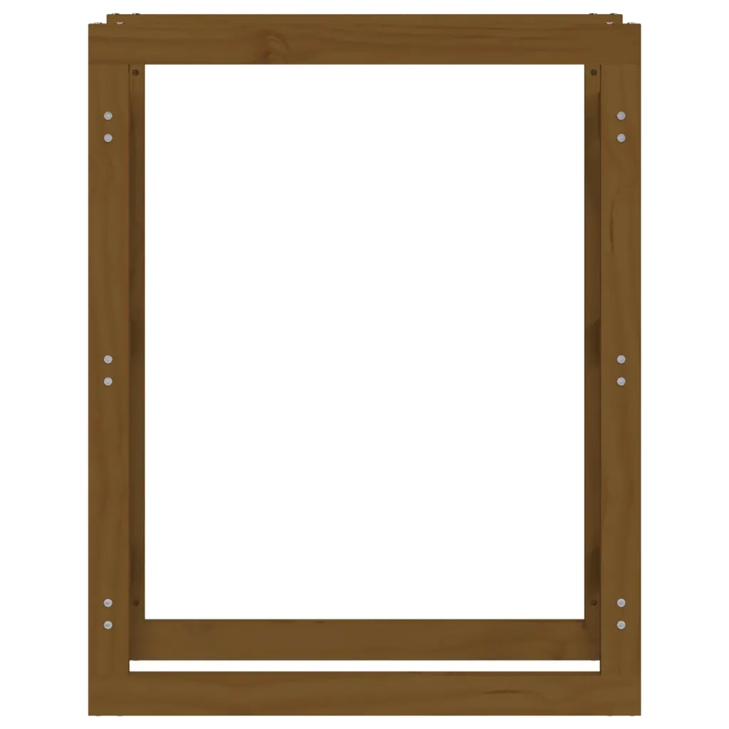 Portalegna Marrone Ambra 80x25x100cm in Legno Massello di Pino 822420