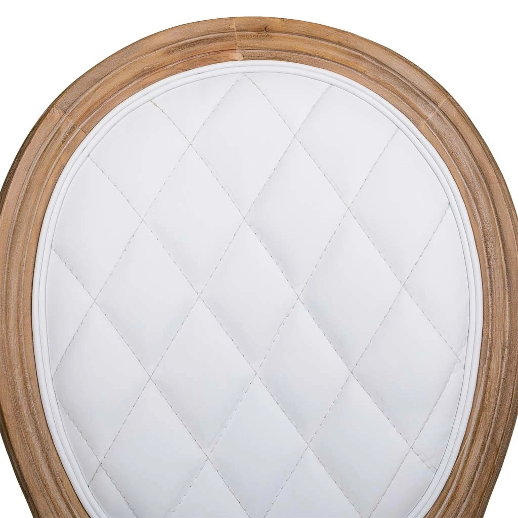 sedia in legno imbottita bianca 48x46x48/96h