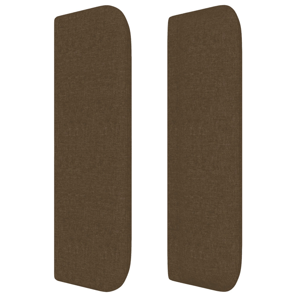Giroletto a Molle con Materasso Marrone Scuro 200x200cm Tessuto 3130620