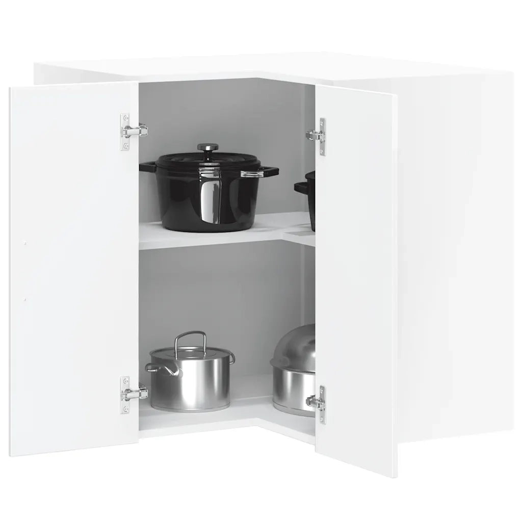 Pensile da Cucina ad Angolo Porto Bianco Lucido in Truciolato 854099