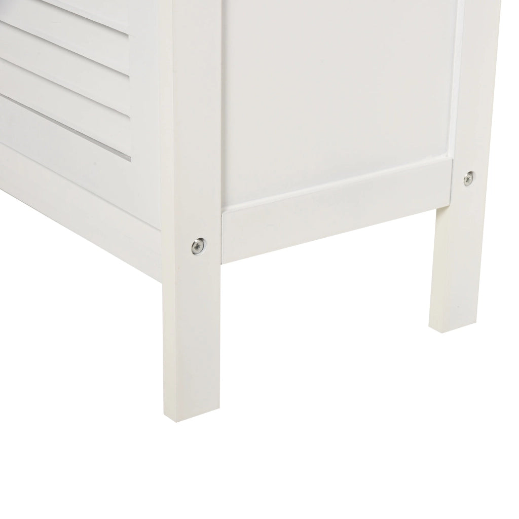 Mobiletto Bagno 2 Ripiani 2 Ante 60x30x81,6 cm in MDF  Bianco