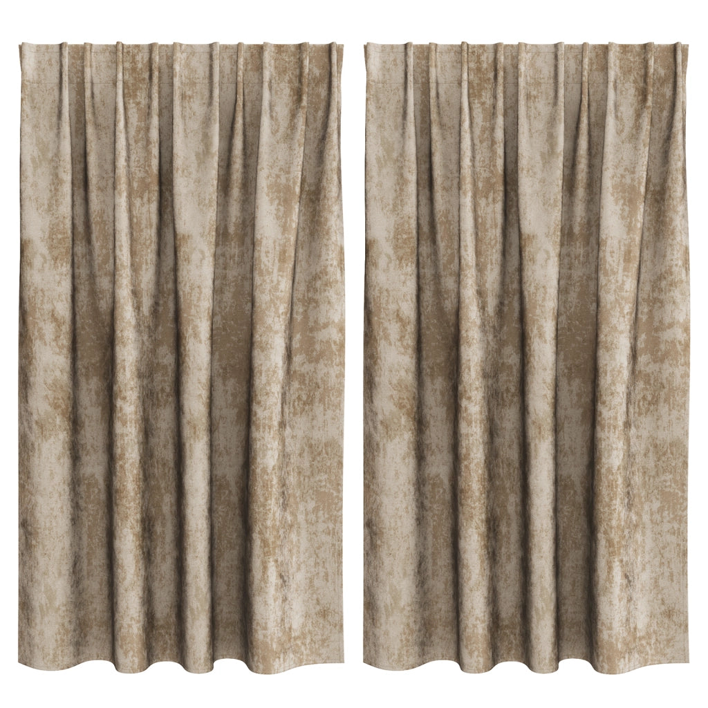 Tende in Velluto 2 pezzi con occhielli Champagne 140x140 cm