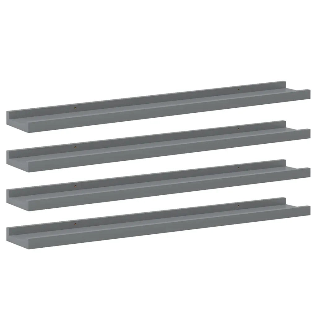 Mensole da Parete 4 pz Grigie 80x9x3 cm cod mxl 53474