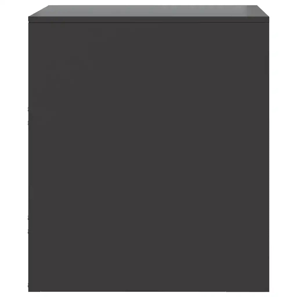 Comodino Nero 34,5x39x44 cm in Acciaio 841619