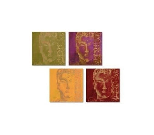 Quadro tela oleografico 38x38 buddhismo