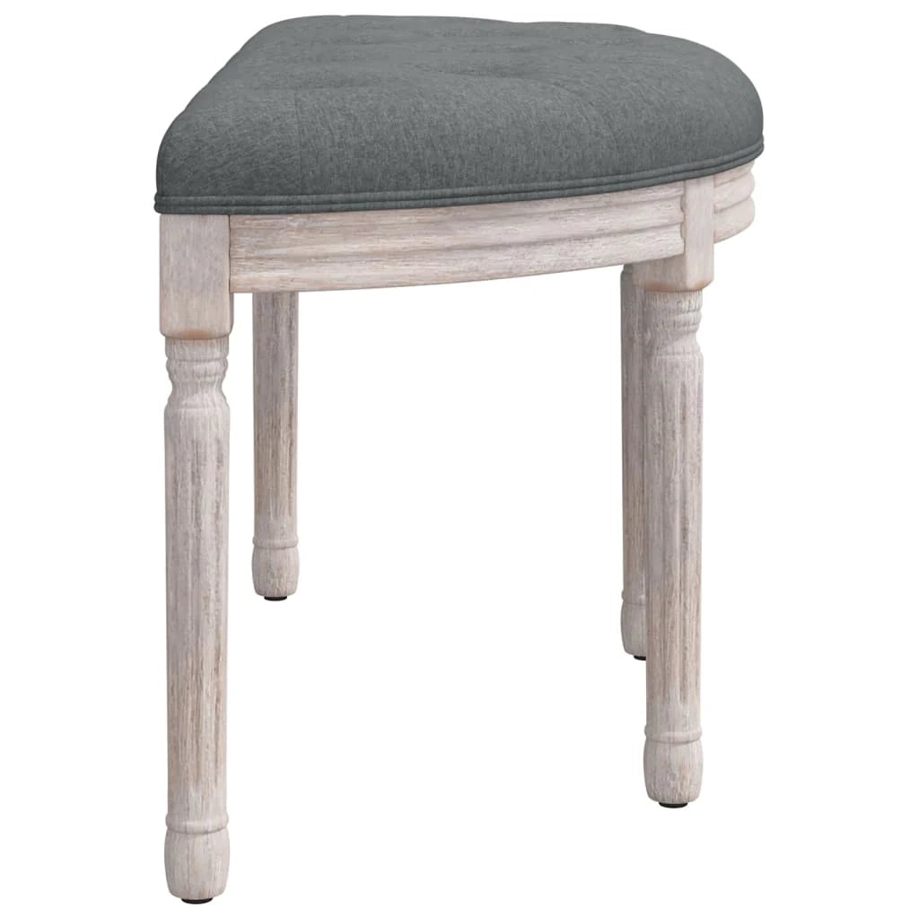 Panca mobile per camera da letto 81,5 x 41 x 49 cm tessuto grigio scuro 02_0010660