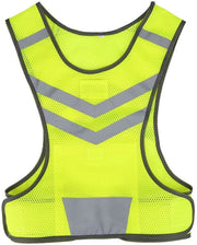Vestone di Sicurezza Riflettente - Alta Visibilità - Regolabile - Outdoor - Attività Sportive - Tessuto a Maglia Respirante - Vestone Riflettente