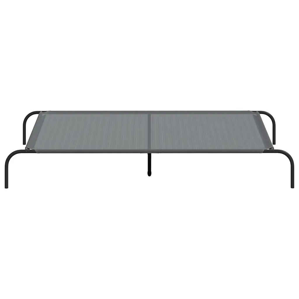 Cuccia per Cani Rialzata Grigia 150x90x20cm Textilene e Acciaio 42000845