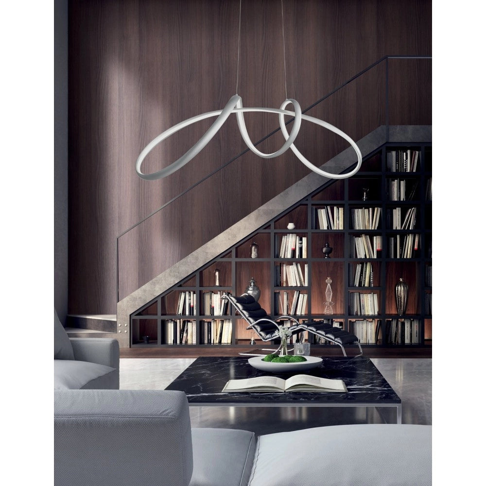 Lampadario a sospensione a Led Lumen di Ondaluce 60w 6000lm 110cm Dimmerabile 3000k