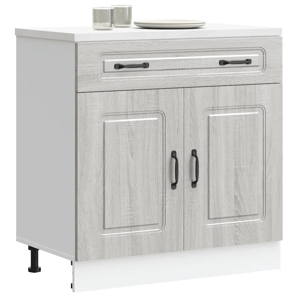 Base da Cucina-Mobile Base da Cucina Kalmar Grigio Sonoma in Legno Multistrato 135875