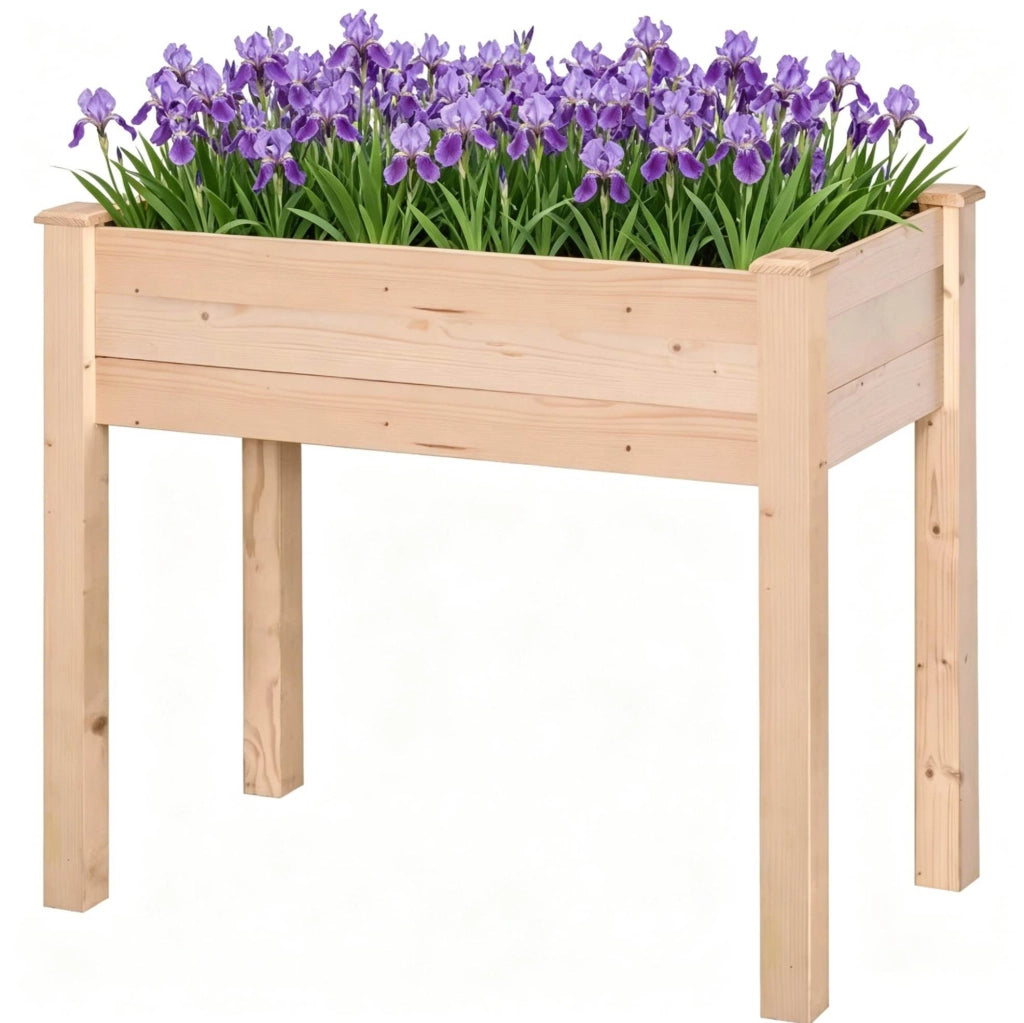 Fioriera rialzata in legno di abete 86 x 46 x 76 cm