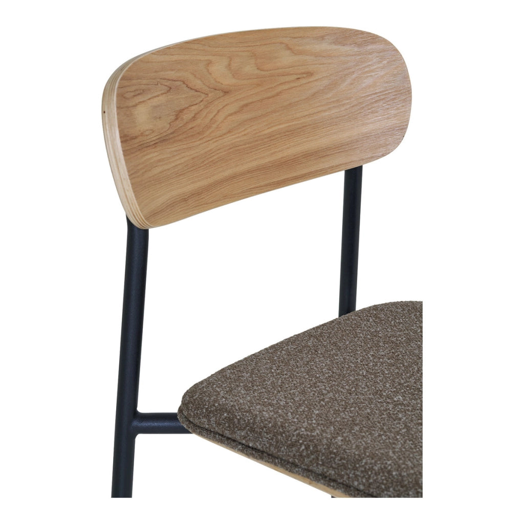 Set di 2 Sgabelli Alti Estepona, Marrone, Poliestere, 49x42,5x95 cm