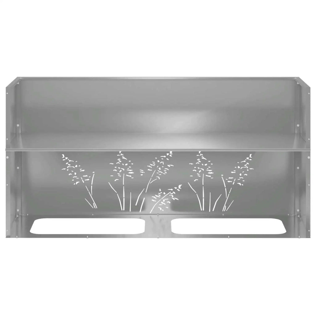 Vaso da giardino 2 pz Argento 100 x 30 x 49 cm Acciaio zincato 8005873