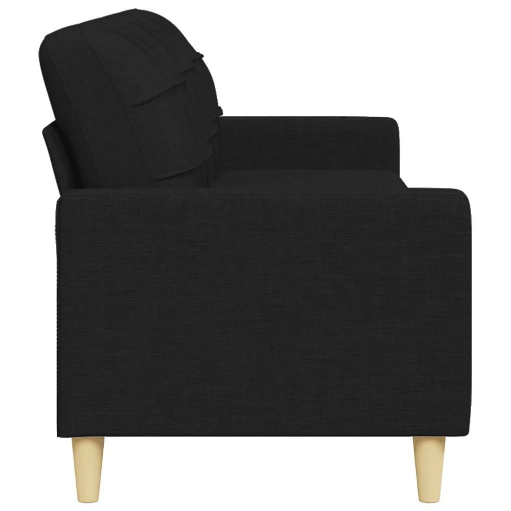 Divano a 3 Posti Nero 210 cm in Tessuto 4007418