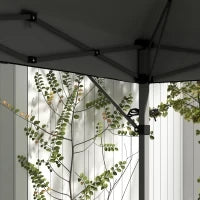 Gazebo Pop-up da Giardino Pieghevole 5 x 3 m, Tessuto Oxford con 2 Pareti Regolabili, Sacca per Trasporto con Ruote Inclusa, Grigio