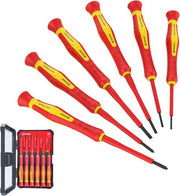 Set di Spatole per Elettricisti Isolate 1000V - Set Mini Magnetico con Custodia, 6 pezzi