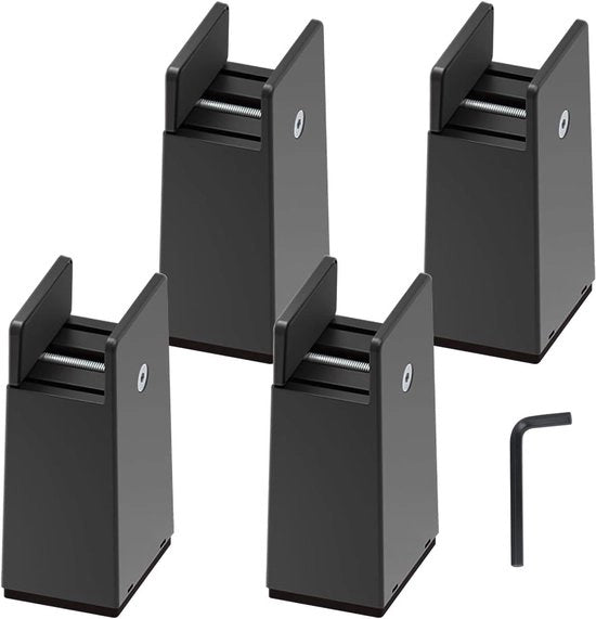 Set di Sosteggi Mobili Adattabili per Carichi Elevati - In Altezza Adattabili per Basi di Mobili - Idoneo per Mobili con Larghezza 10-37 mm.