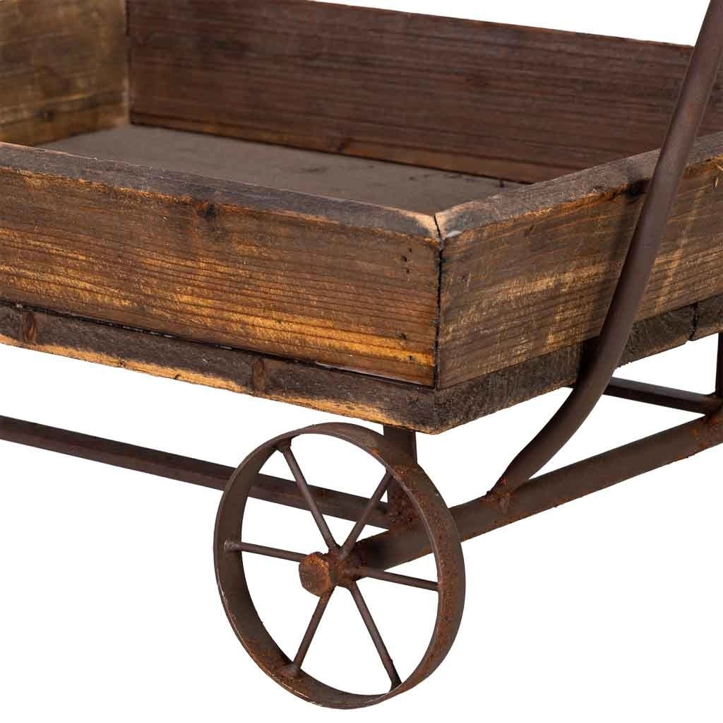 Carrello espositivo in legno e metallo 65x35,5x31,5h cm