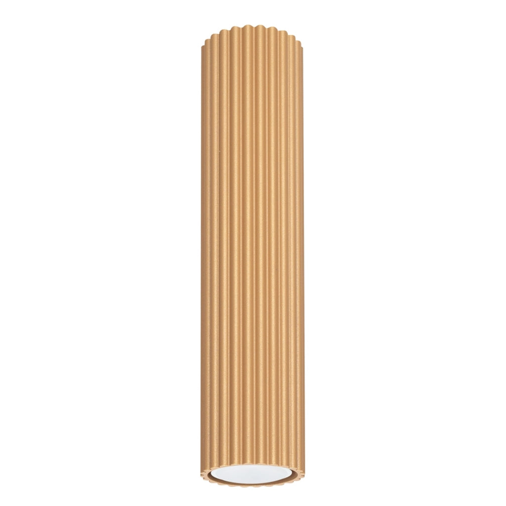 Spot soffitto GRAVIO oro tubolare zigrinato 30cm GU10