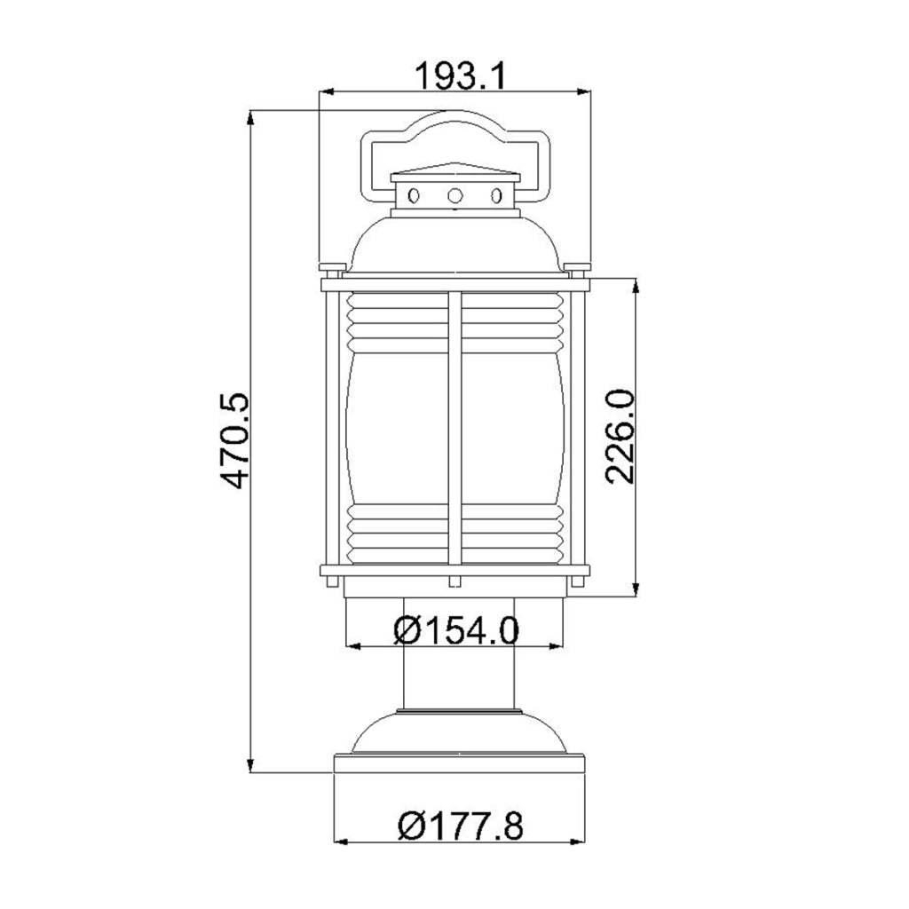 Lampada da esterno a paletto Ashland Bay zinco E27 Kichler