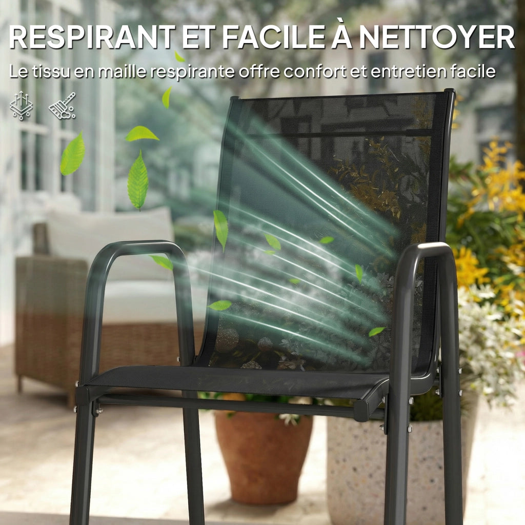 Sedia da pranzo con braccioli ¨C zephmum ¨C nero