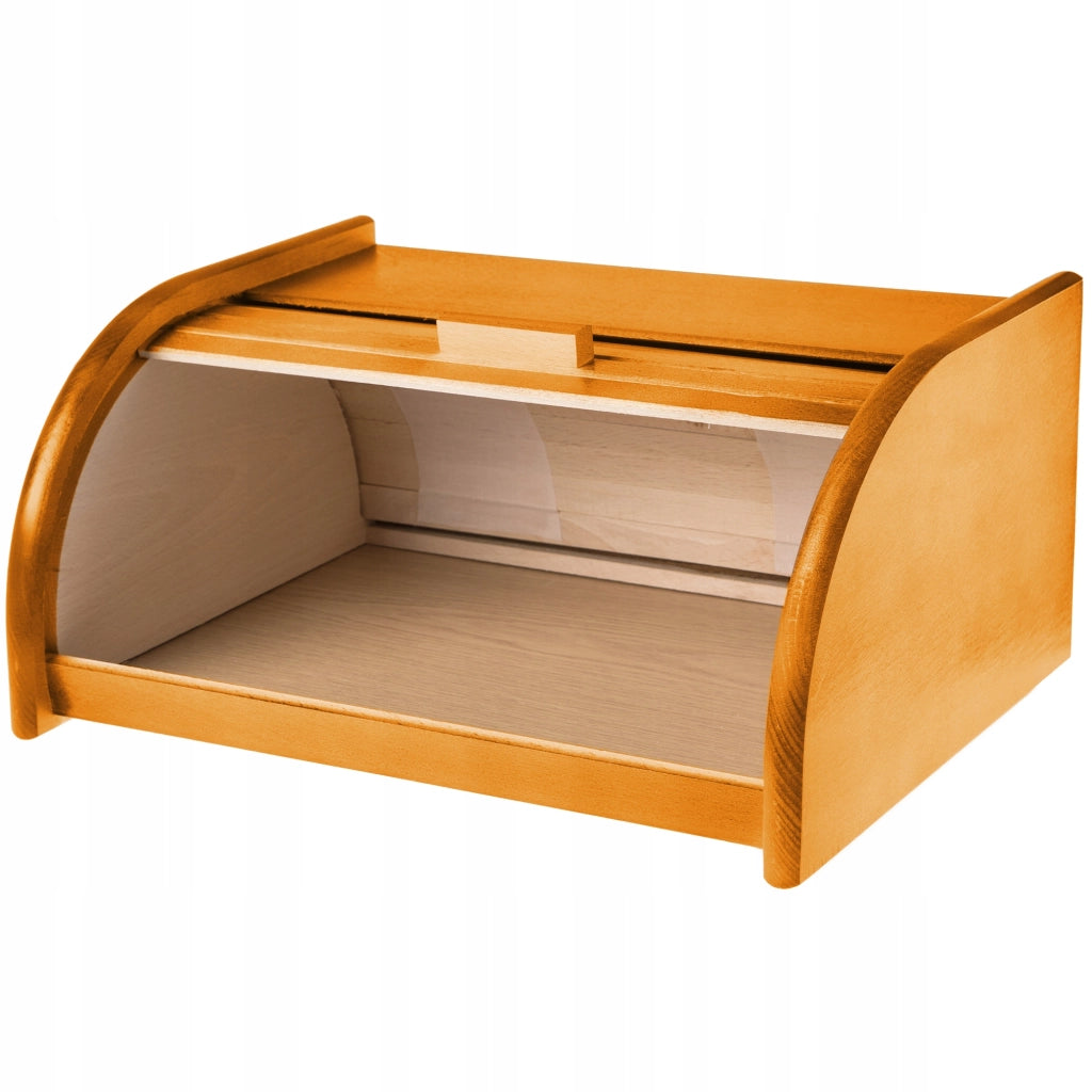 Scatola per il pane in legno KADAX, grande, color miele, per panini.