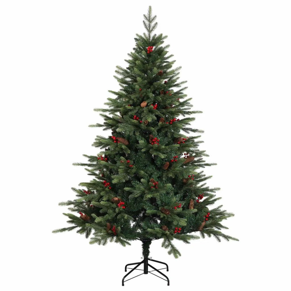 Albero di Natale artificiale con palline 120 cm 150 LED 3465677